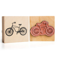 KREUL houten stempel fiets, 6 × 6 cm