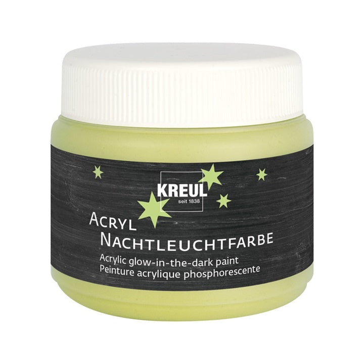 Kreul acrylverf Glow in the Dark Yellow 150 ml
