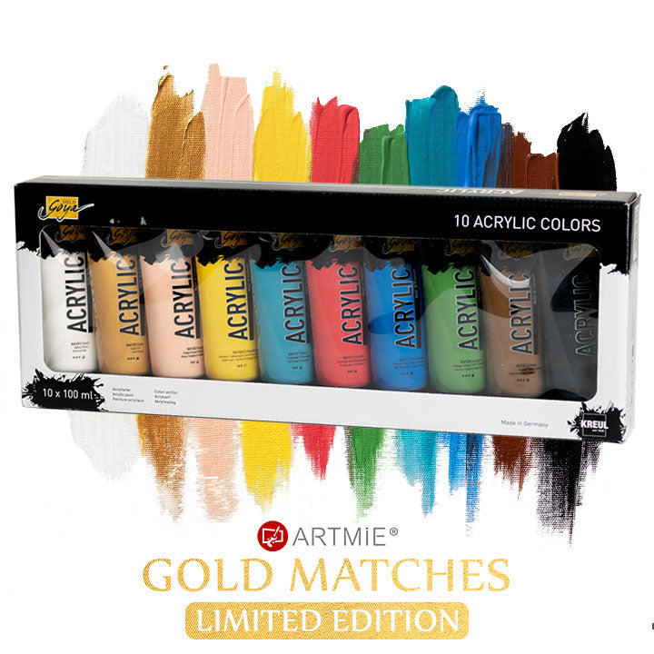 Kreul Solo Goya acrylverfset ARTMiE Gold Matches 10 × 100 ml