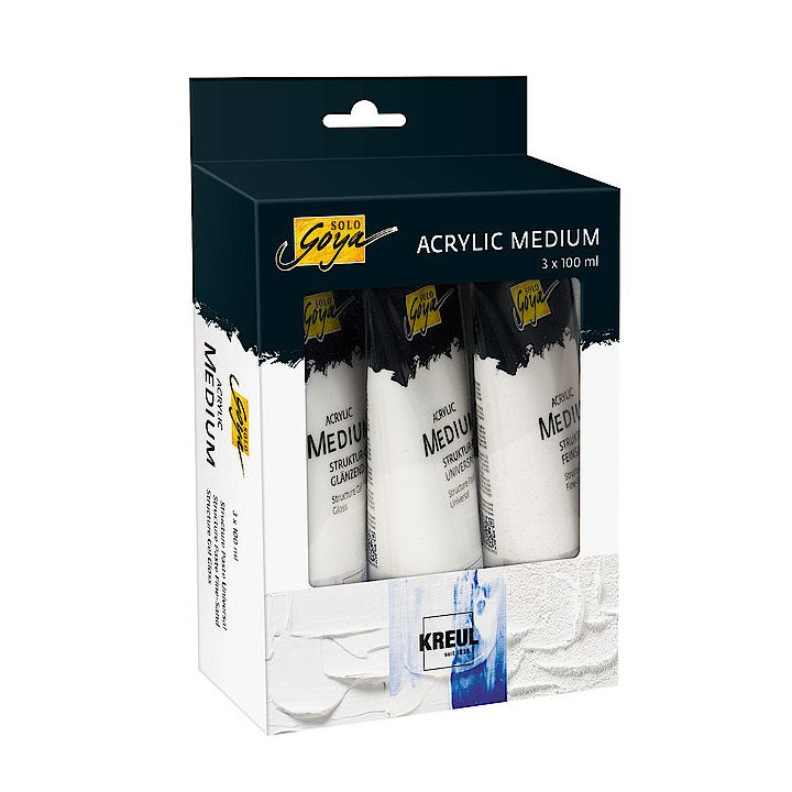 KREUL Solo Goya structuurmediums set 3 × 100 ml