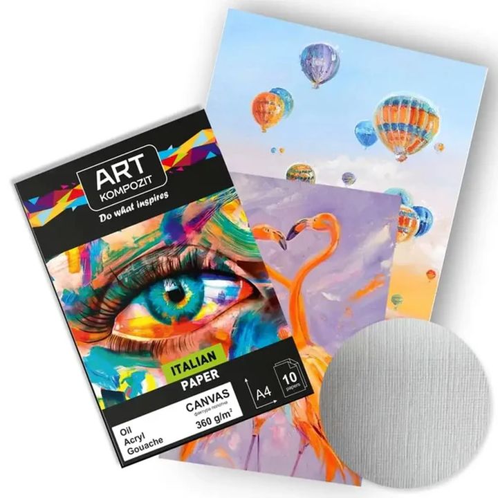 Art Kompozit papierblok met canvasstructuur A4, 360 g/m², 10 vel