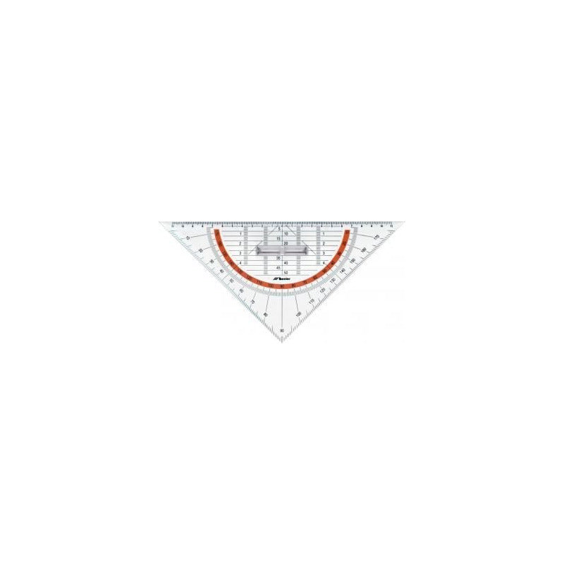 Leniar geodriehoek met handgreep, 25 cm