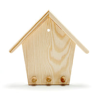 ARTMiE houten sleutelhuisje voor decoupage, 14 × 15,5 × 3 cm