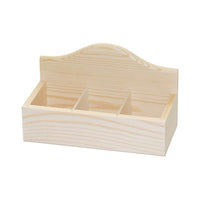 Houten theekistje van grenenhout 21,3 × 10 × 12,5 cm