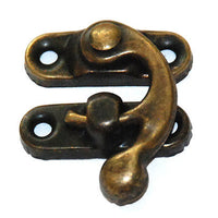 Metalen sluiting donker messing, 2,9 × 3,2 cm