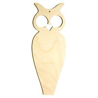 Houten boekenlegger uil voor decoupage, 5,5 × 16 cm