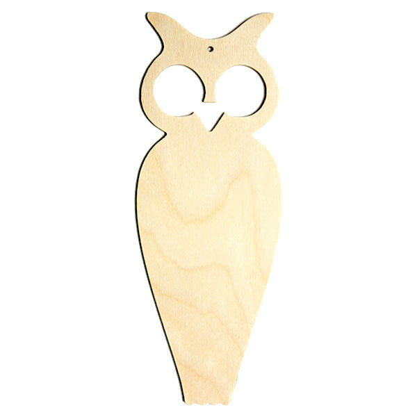 Houten boekenlegger uil voor decoupage, 5,5 × 16 cm
