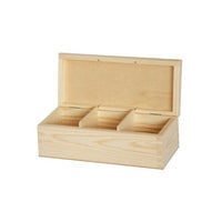 Houten theedoosje met 3 vakken ARTMiE 21,3 × 9,7 × 7,5 cm