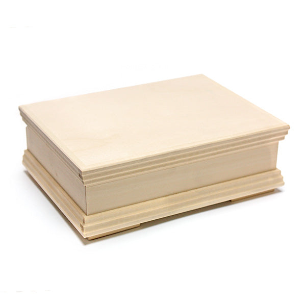 Houten sieradenkistje middelgroot 16,8 × 12,5 × 6 cm