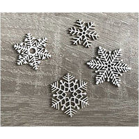 ARTMiE lasergesneden houten figuur sneeuwvlokken, 2,5–3 cm
