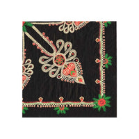 Decoupageservet Parzenica Pattern Black, 33 × 33 cm