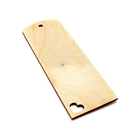 Houten boekenlegger met hartje voor decoupage 15 × 5 cm