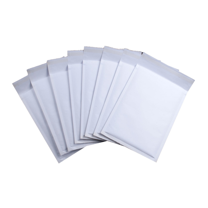 Bubbelenveloppen wit, 50 of 100 stuks per verpakking – afbeelding 4