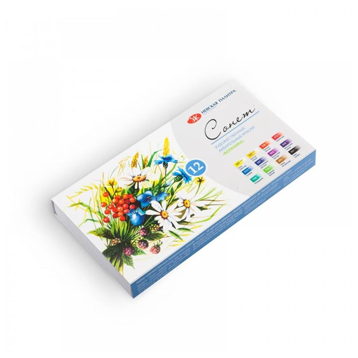 Nevskaya Palitra Sonnet Botanica aquarelverf, 12 napjes