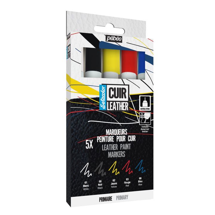Pébéo Setacolor leermarkers, primaire set van 5