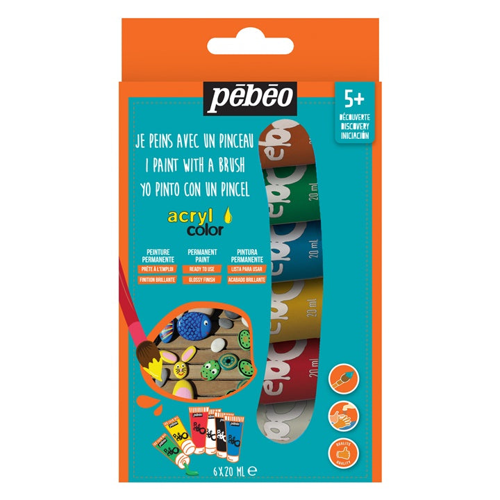 Pébéo Acrylcolor acrylverfset 6 × 20 ml