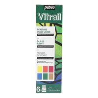 Pébéo Vitrail glasverf, set 6 × 20 ml