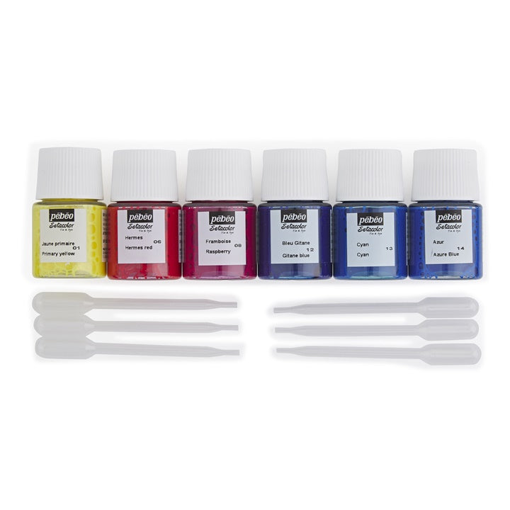 Pébéo Setacolor textielverf voor licht textiel, set 6 × 20 ml – afbeelding 2