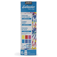 Pébéo Setacolor textielverf voor licht textiel, set 6 × 20 ml
