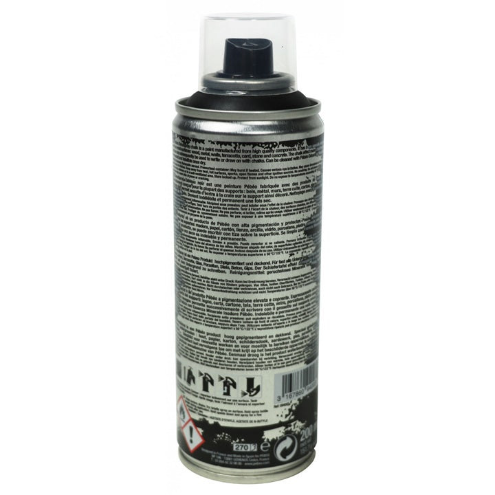 Pébéo krijtverf in spuitbus 200 ml zwart – afbeelding 2