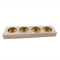 Pentart houten kandelaar rechthoek – 25 × 7 × 2,5 cm