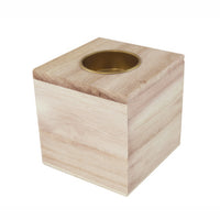 Pentart houten kandelaar kubus 8 × 8 × 8 cm