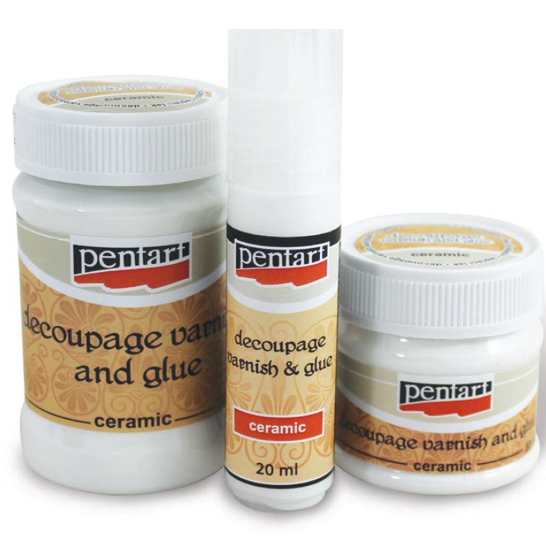 Pentart decoupagelijm en vernis voor keramiek en glas, glanzend