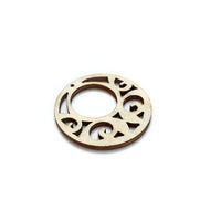 Pentart houten basisvorm voor sieraden, rond Ø 4,5 cm