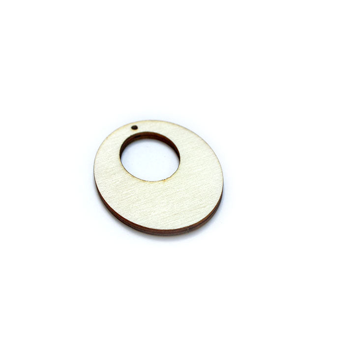 Pentart houten sieradenbasis ovaal – 4 × 4,5 cm