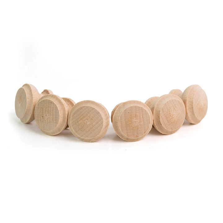 Pentart houten meubelknoppen Ø 35 mm – set van 6