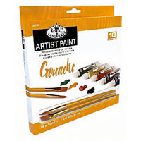 Royal & Langnickel ARTIST Paint gouache 18 × 12 ml met 2 penselen