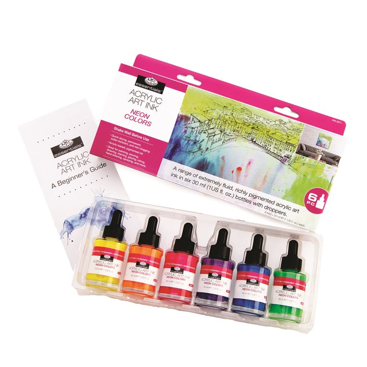 Royal & Langnickel acrylinkt neon set 6 × 30 ml – afbeelding 2