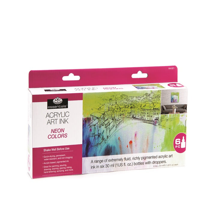 Royal & Langnickel acrylinkt neon set 6 × 30 ml