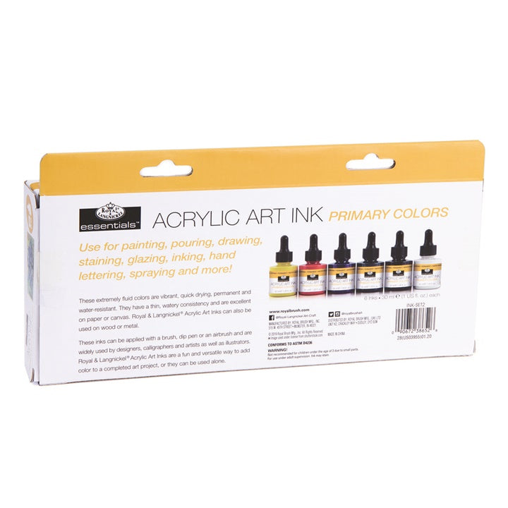 Royal & Langnickel acrylinkt basiskleuren set 6 × 30 ml – afbeelding 5