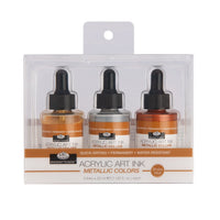 Royal & Langnickel acrylinkt metallic set 3 × 30 ml
