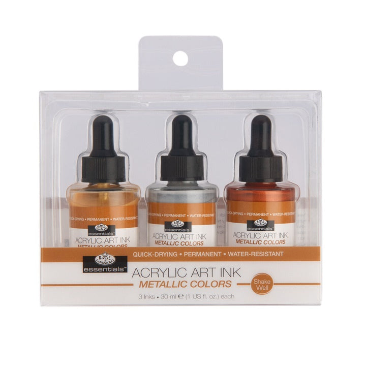 Royal & Langnickel acrylinkt metallic set 3 × 30 ml