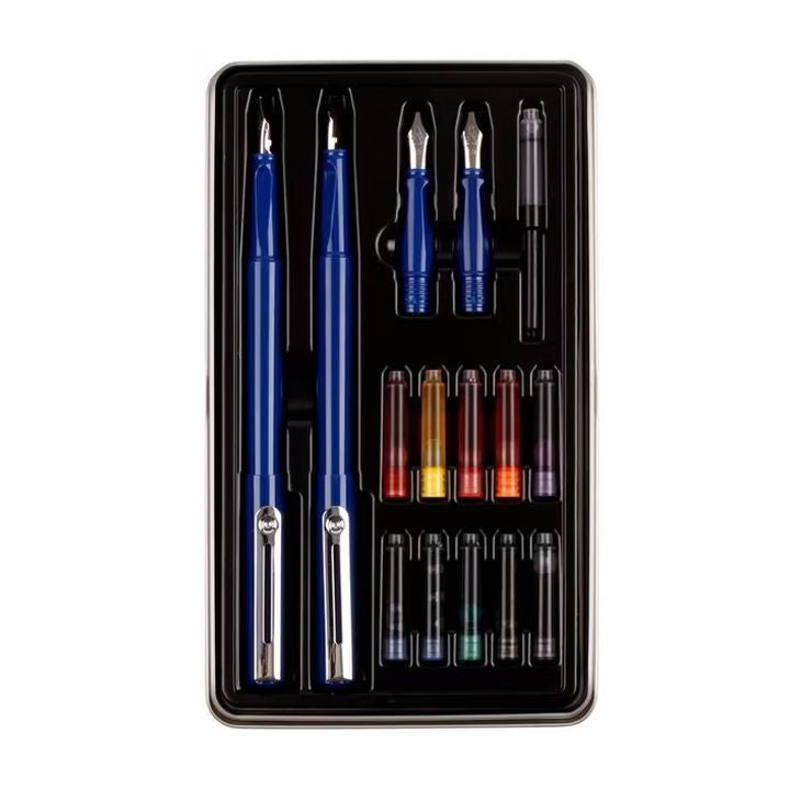 Royal & Langnickel kalligrafieset in metalen etui, 16-delig – afbeelding 2