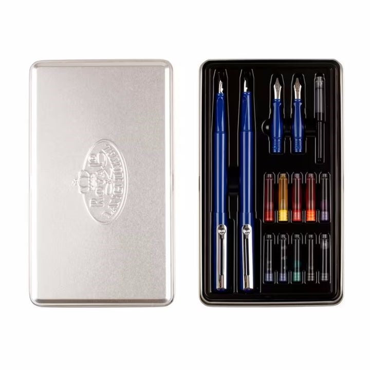 Royal & Langnickel kalligrafieset in metalen etui, 16-delig – afbeelding 3