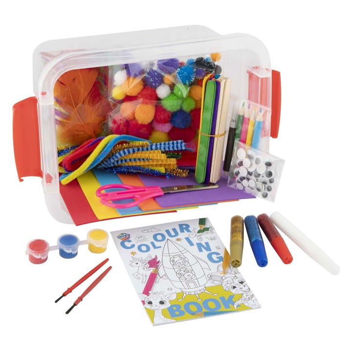 Knutselset Craft Box, 230+ delen in opbergbox