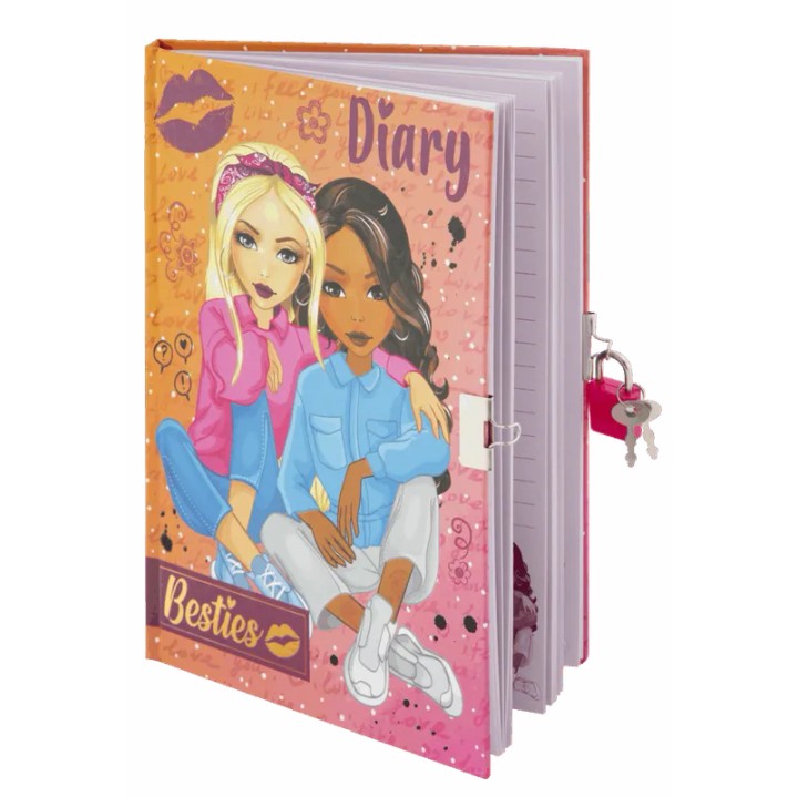 Dagboek met slot BESTIES A5, 60 vel – afbeelding 3