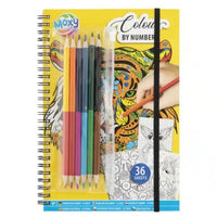 Kleurboek kleuren op nummer, 36 vellen met 12 kleuren, 23 × 16 cm