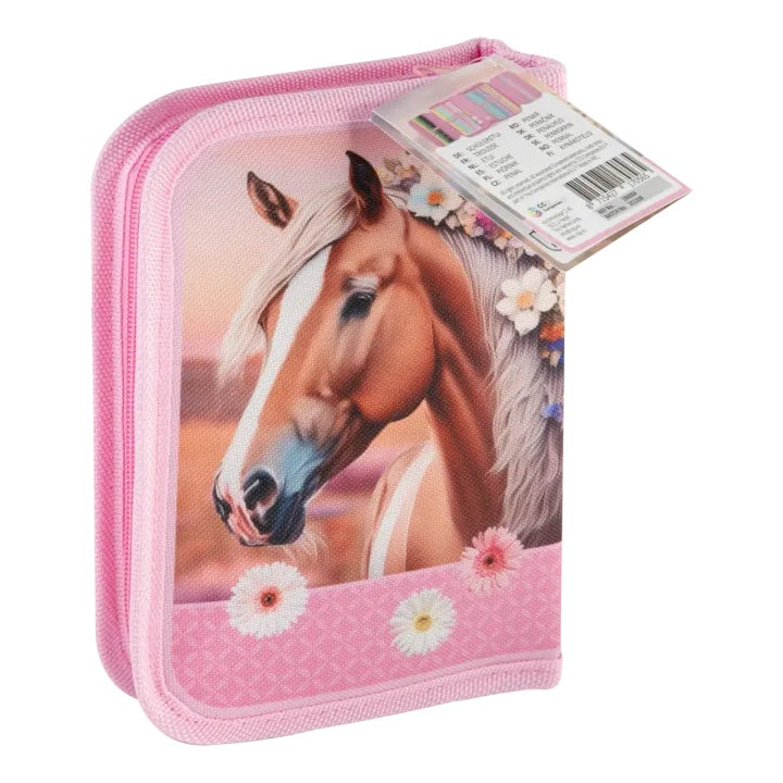 Gevuld etui Moxy Horse roze, 28-delig – afbeelding 2