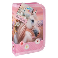 Gevuld etui Moxy Horse roze, 28-delig