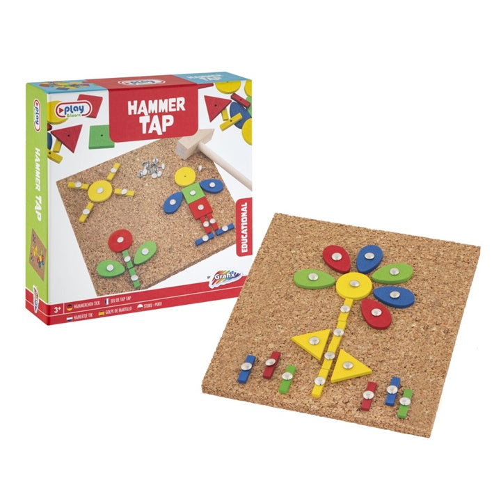 Hammer Tap hamerspel met houten vormen, 74-delig – afbeelding 3