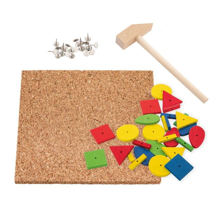 Hammer Tap hamerspel met houten vormen, 74-delig – afbeelding 4