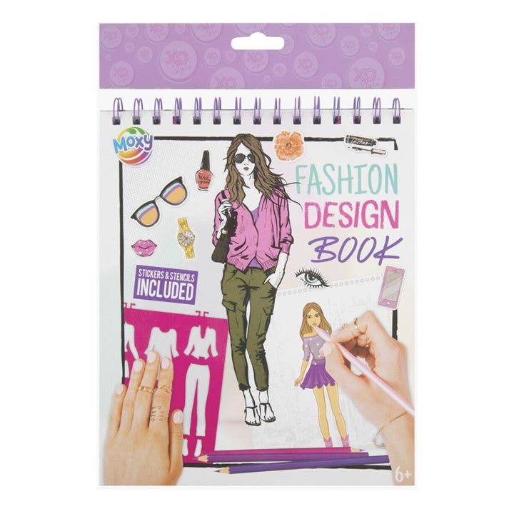 Fashion Design Book modeschetsboek – 36 vel met sjablonen
