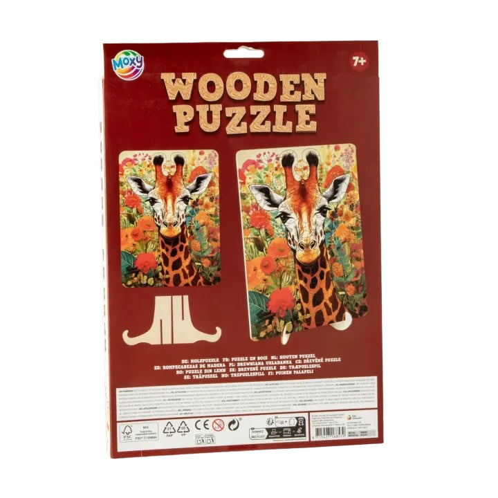 RMS houten puzzel giraf, 130 stukjes – afbeelding 5