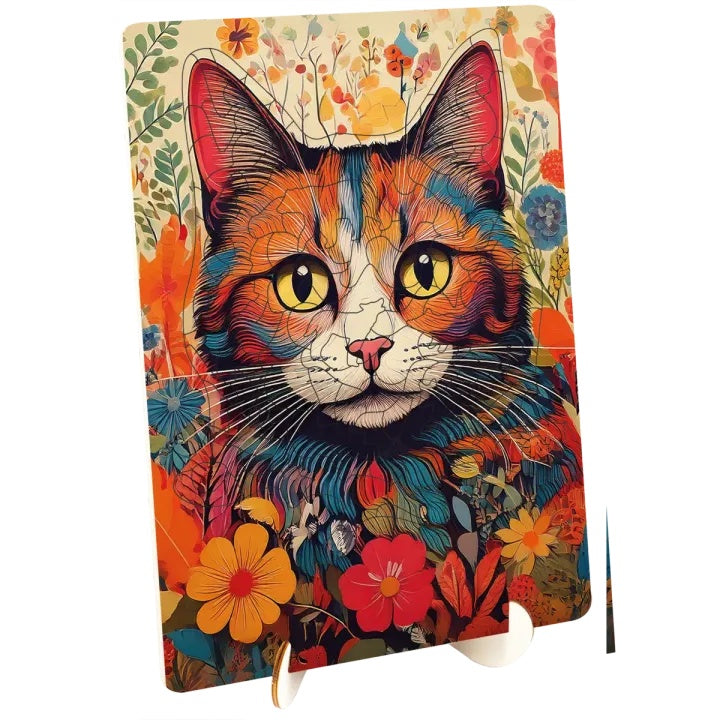Moxy houten puzzel kat, 130 stukjes – afbeelding 3