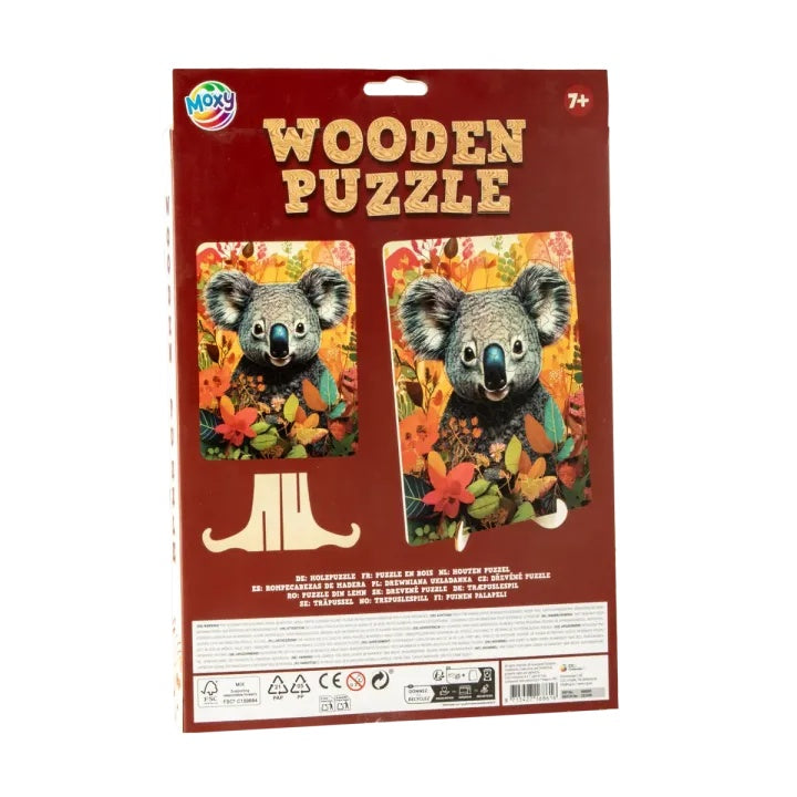 Moxy houten puzzel koala, 130 stukjes – afbeelding 5