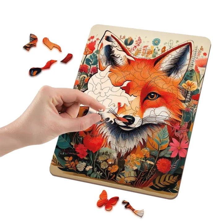 Moxy houten puzzel vos, 130 stukjes – afbeelding 2